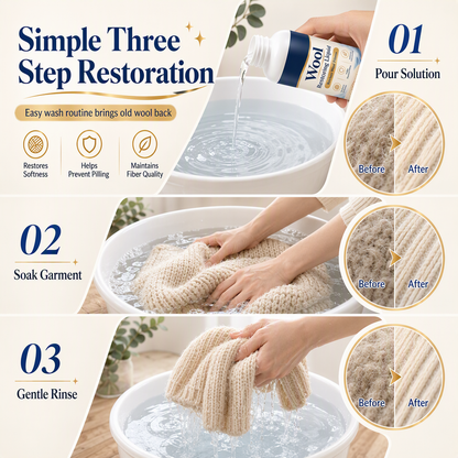 🐑 Wool & Cashmere Restoring Care Solution - Softening & Anti-Pilling Rinse