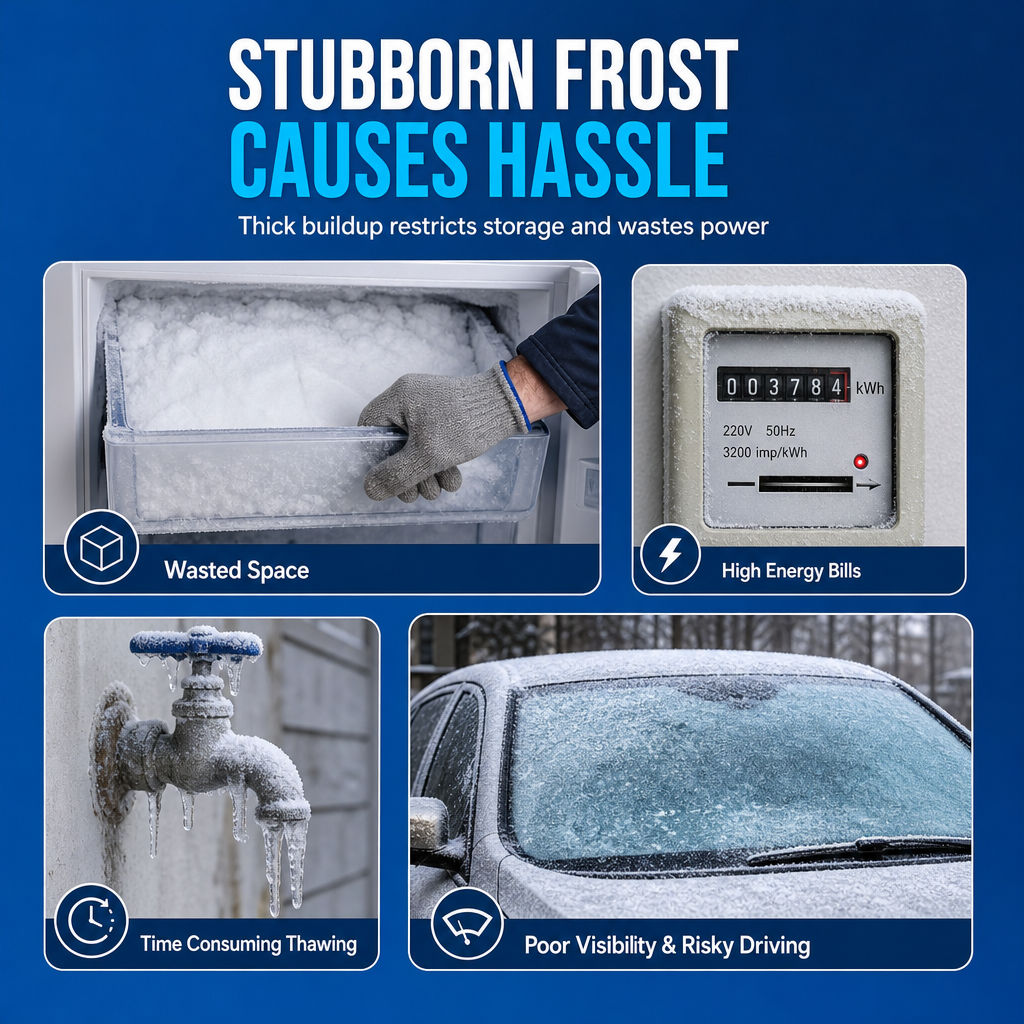❄️ Quick Household Defrosting Spray - Fast Refrigerator & Freezer Ice Remover