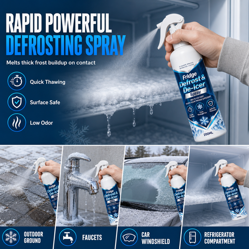 ❄️ Quick Household Defrosting Spray - Fast Refrigerator & Freezer Ice Remover