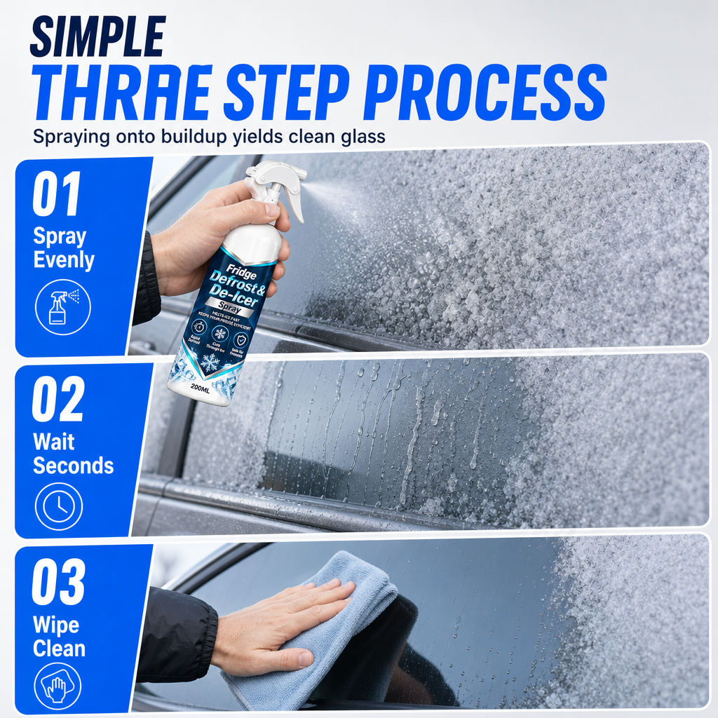 ❄️ Quick Household Defrosting Spray - Fast Refrigerator & Freezer Ice Remover
