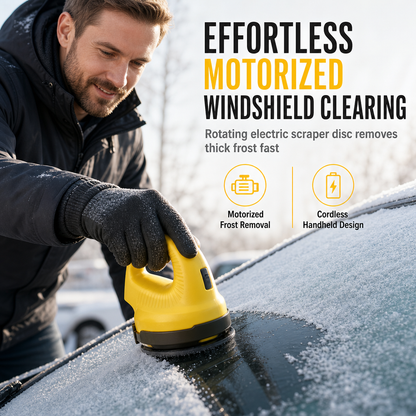 ⚡ Electric Car Snow & Ice Scraper - Motorized Rotary Windshield Cleane