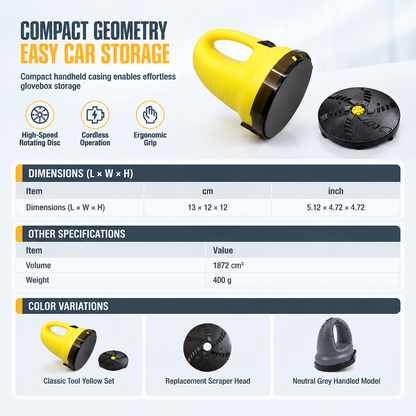 ⚡ Electric Car Snow & Ice Scraper - Motorized Rotary Windshield Cleane