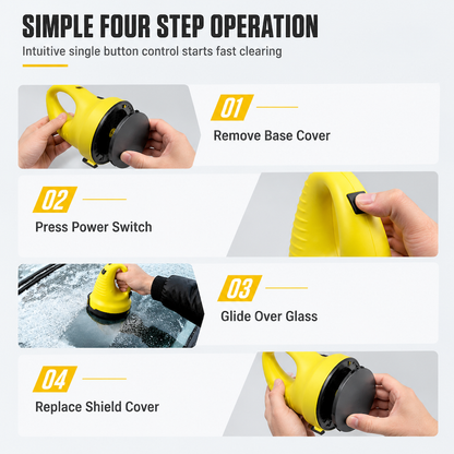 ⚡ Electric Car Snow & Ice Scraper - Motorized Rotary Windshield Cleane