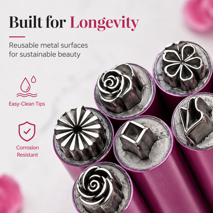💅 Nail Art Stamp Pen Set – Easy Floral & Butterfly Pattern Tool for DIY Manicures