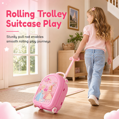 👑 3-in-1 Princess Vanity Suitcase Toy Set - Pretend Beauty Salon 💄