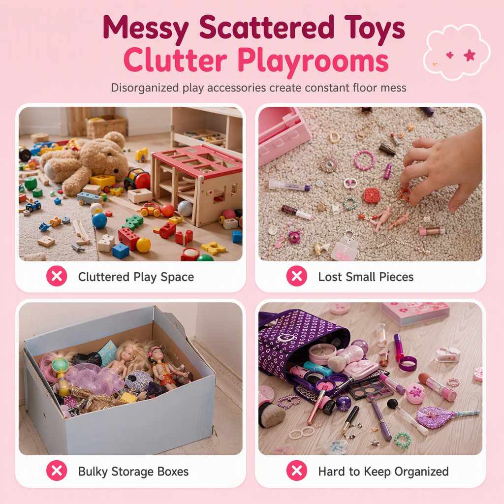 👑 3-in-1 Princess Vanity Suitcase Toy Set - Pretend Beauty Salon 💄