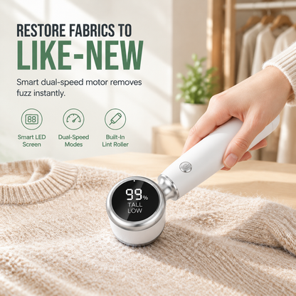 ✨ Rechargeable Fabric Shaver & Lint Remover with Smart LED Display 🔋