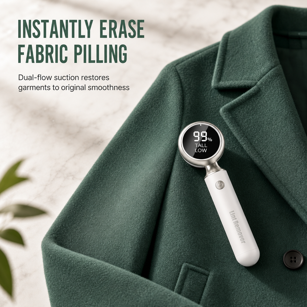 ✨ Rechargeable Fabric Shaver & Lint Remover with Smart LED Display 🔋