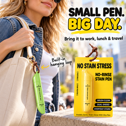 🧼 Portable Dual-Head Stain Remover Pen✨ Instant No-Rinse Emergency Spot Cleaner for Clothes, Oil & Coffee Stains