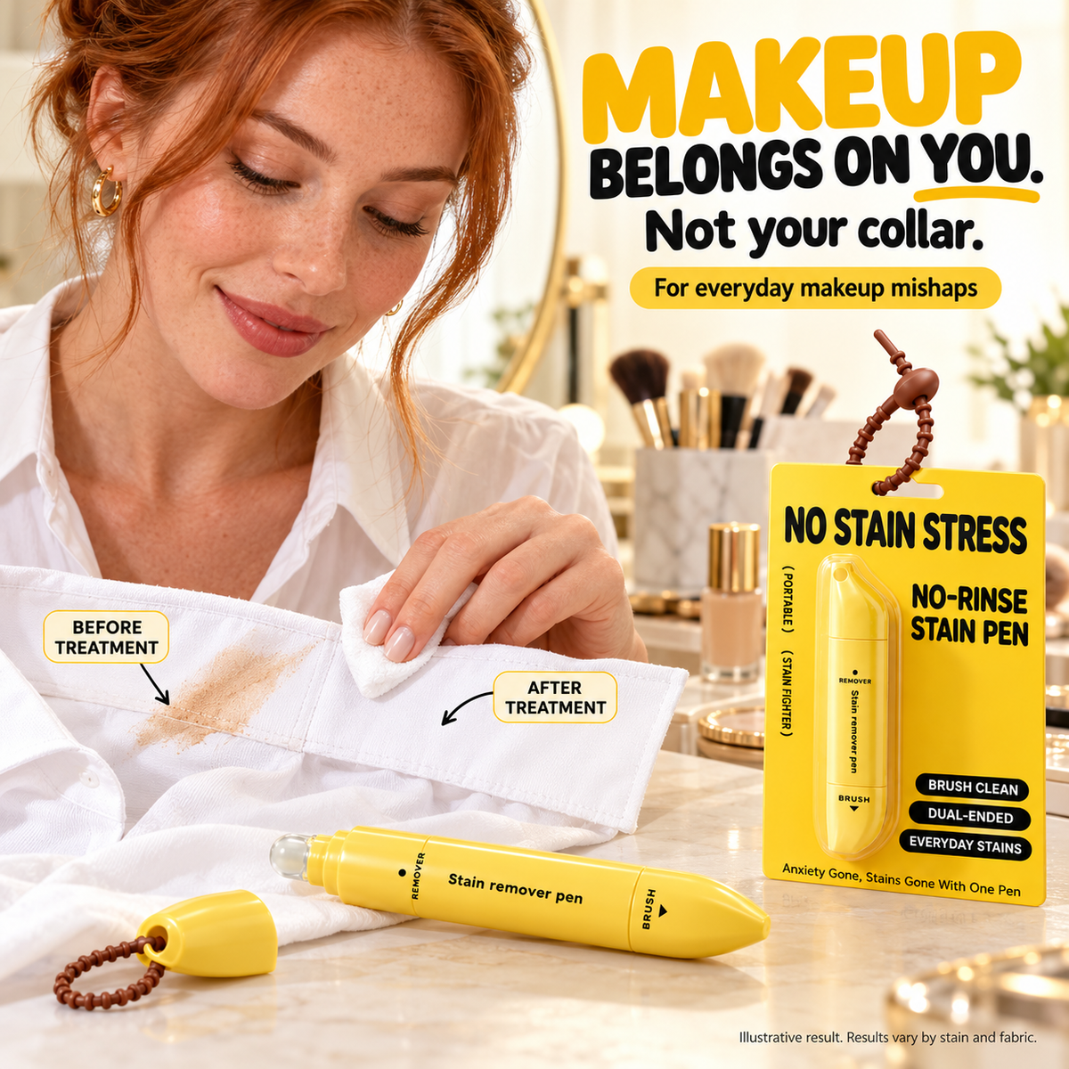 🧼 Portable Dual-Head Stain Remover Pen✨ Instant No-Rinse Emergency Spot Cleaner for Clothes, Oil & Coffee Stains
