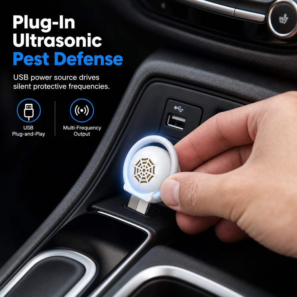 🦟 Portable USB Ultrasonic Pest Repeller - Silent Electronic Insect Defender