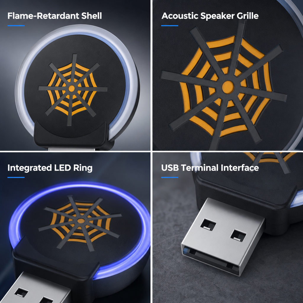 🦟 Portable USB Ultrasonic Pest Repeller - Silent Electronic Insect Defender