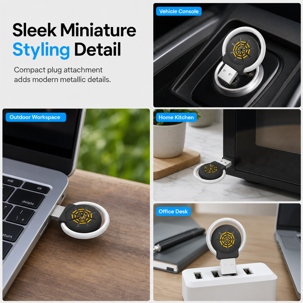 🦟 Portable USB Ultrasonic Pest Repeller - Silent Electronic Insect Defender