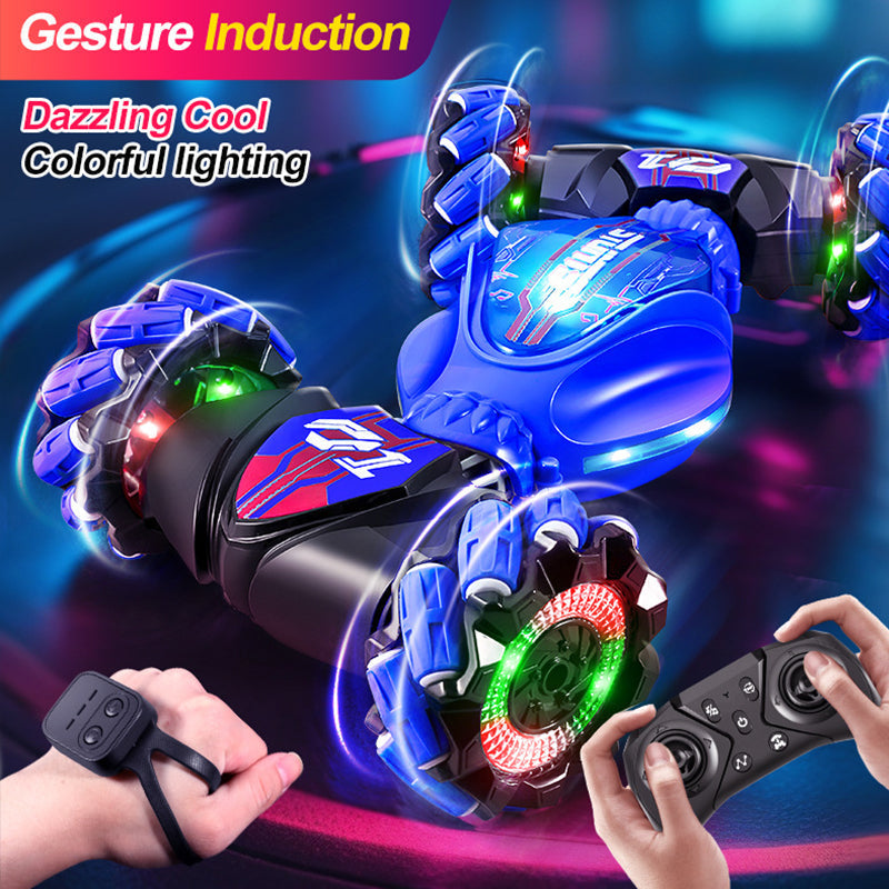 🏎️ Gesture & Remote Dual Control 360° Stunt Drift RC Car - LED & Music Toy