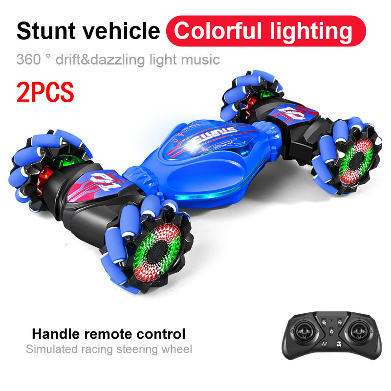 🏎️ Gesture & Remote Dual Control 360° Stunt Drift RC Car - LED & Music Toy