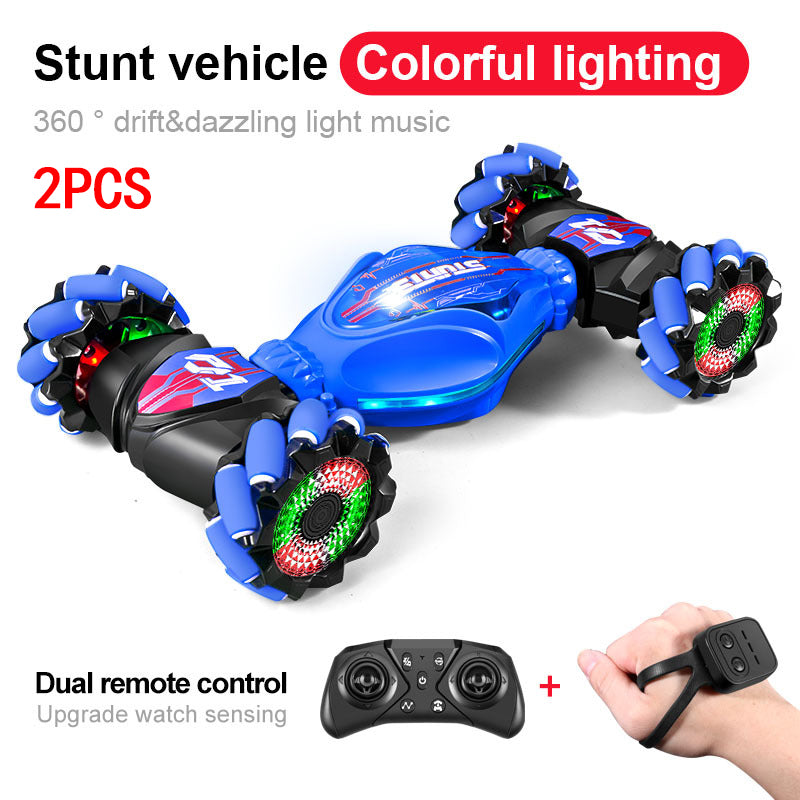 🏎️ Gesture & Remote Dual Control 360° Stunt Drift RC Car - LED & Music Toy