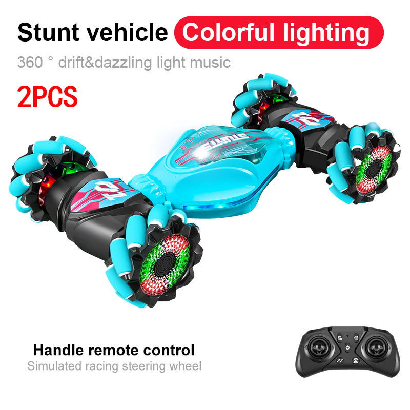 🏎️ Gesture & Remote Dual Control 360° Stunt Drift RC Car - LED & Music Toy