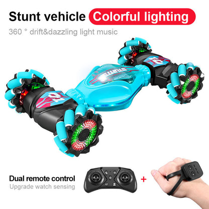 🏎️ Gesture & Remote Dual Control 360° Stunt Drift RC Car - LED & Music Toy