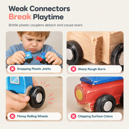 🚂 Magnetic Wooden Number Train Set - Educational Toddler Toy 🔢