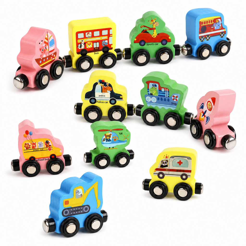 🚂 Magnetic Wooden Number Train Set - Educational Toddler Toy 🔢