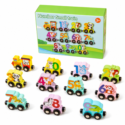 🚂 Magnetic Wooden Number Train Set - Educational Toddler Toy 🔢