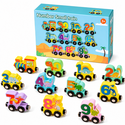 🚂 Magnetic Wooden Number Train Set - Educational Toddler Toy 🔢