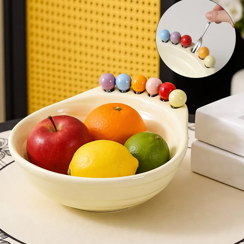 🍴 Creative Foot-Shaped Fruit Bowl with Integrated Fruit Forks Set 🍓