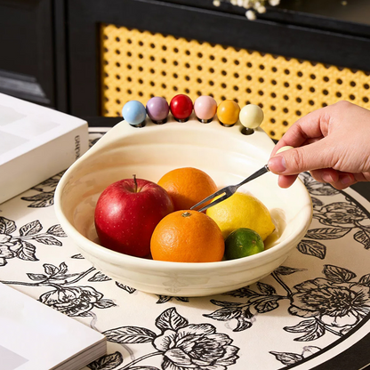 🍴 Creative Foot-Shaped Fruit Bowl with Integrated Fruit Forks Set 🍓