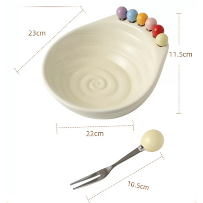 🍴 Creative Foot-Shaped Fruit Bowl with Integrated Fruit Forks Set 🍓