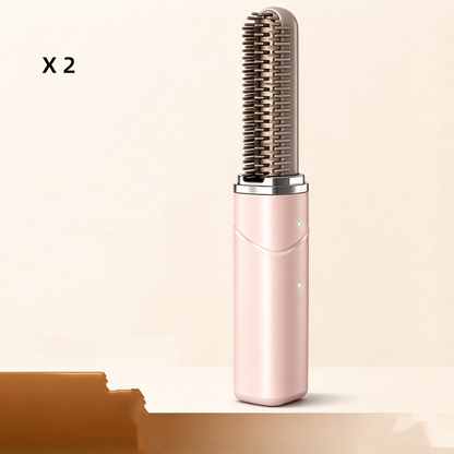 ✨ Portable Cordless Hair Straightener Comb - 2-in-1 Heated Brush 💇‍♀️