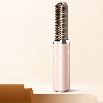 ✨ Portable Cordless Hair Straightener Comb - 2-in-1 Heated Brush 💇‍♀️