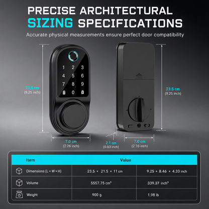🔒 Keyless Biometric Deadbolt Smart Lock with Fingerprint & Keypad Access 🔑