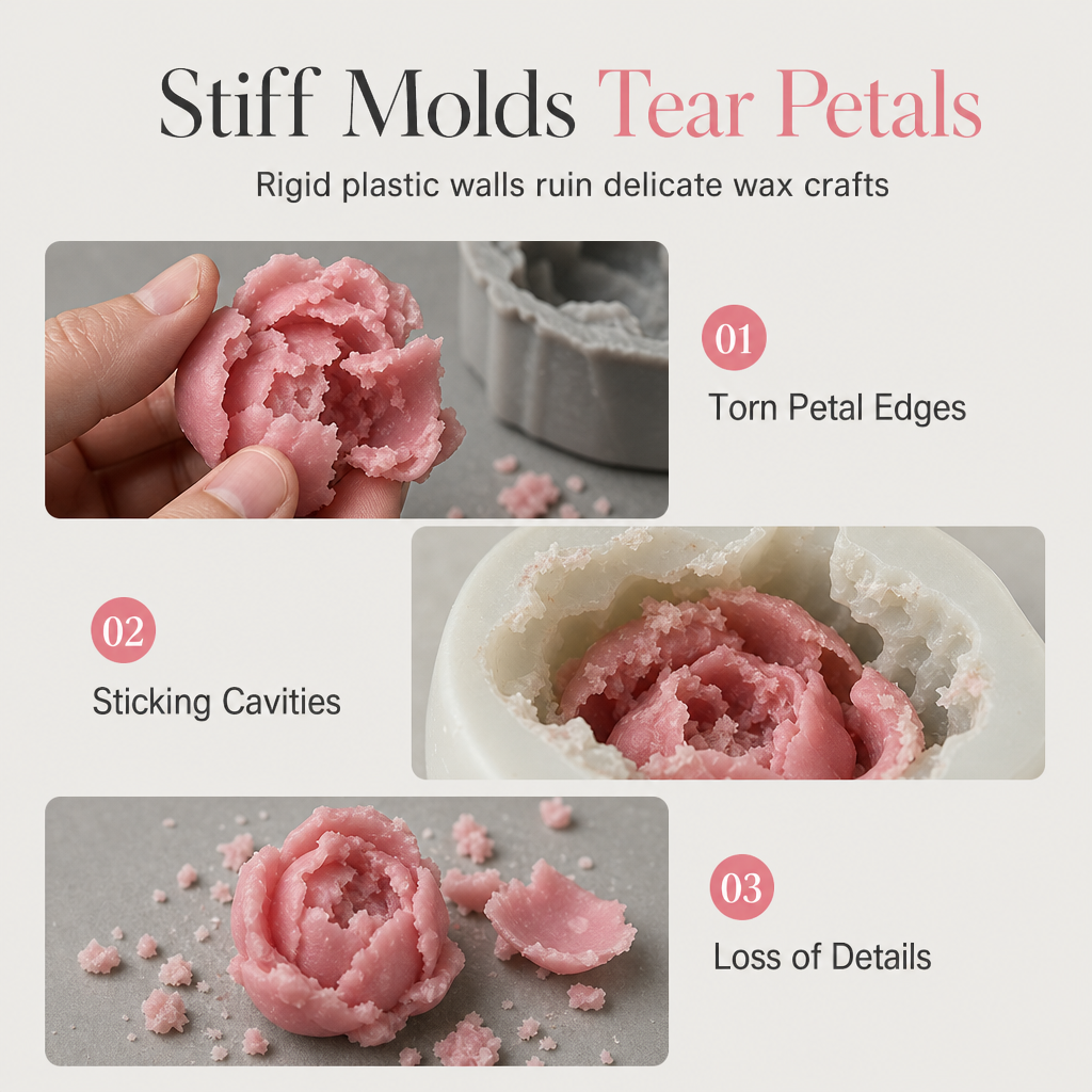 🌸 Peony Flower Silicone Mold for Cake Decorating & Crafts 🍰