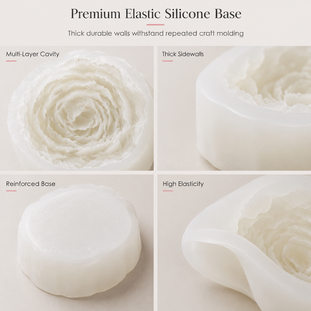 🌸 Peony Flower Silicone Mold for Cake Decorating & Crafts 🍰