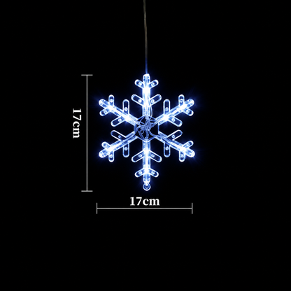 🎄 Cordless LED Christmas Window Hanging Lights with Warm Amber Glow ❄️