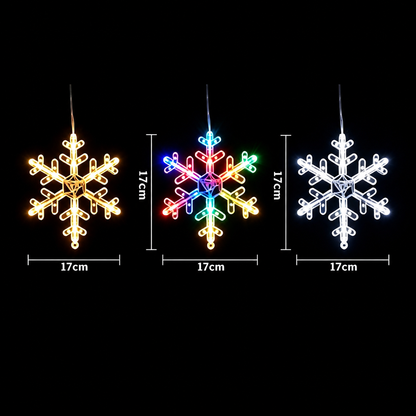 🎄 Cordless LED Christmas Window Hanging Lights with Warm Amber Glow ❄️