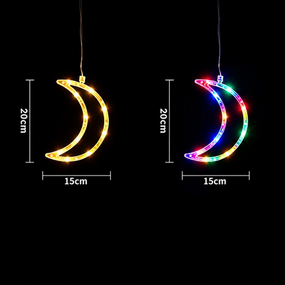 🎄 Cordless LED Christmas Window Hanging Lights with Warm Amber Glow ❄️
