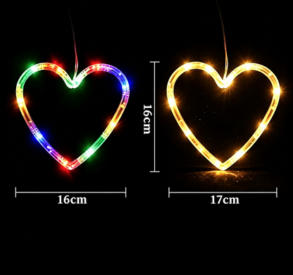 🎄 Cordless LED Christmas Window Hanging Lights with Warm Amber Glow ❄️
