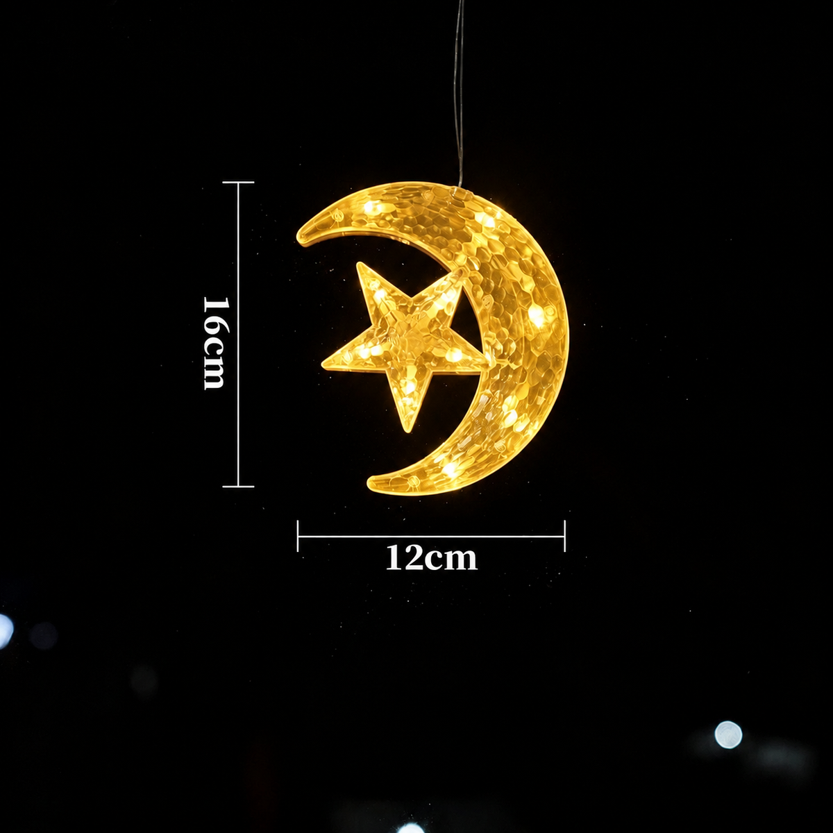 🎄 Cordless LED Christmas Window Hanging Lights with Warm Amber Glow ❄️