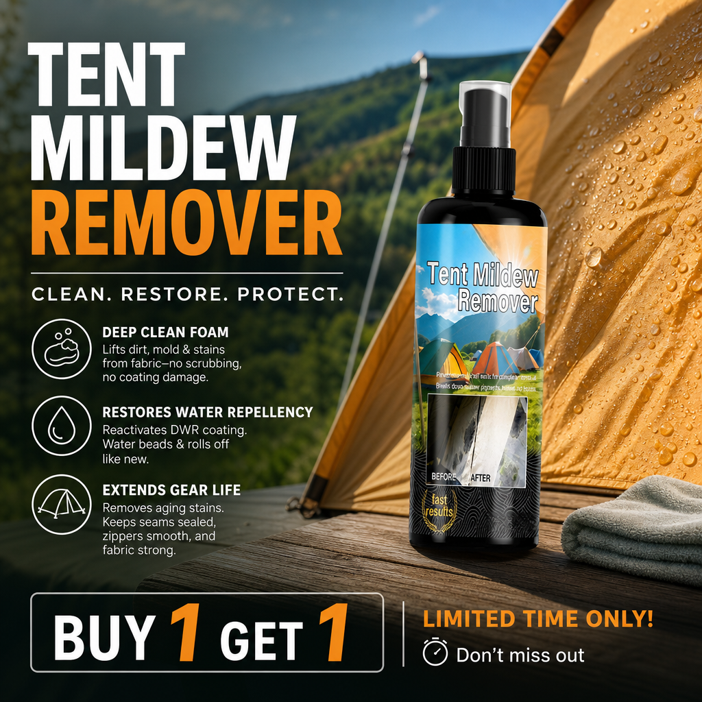 ⛺ Tent Mildew Stain Remover Spray for Outdoor Fabric 🧽