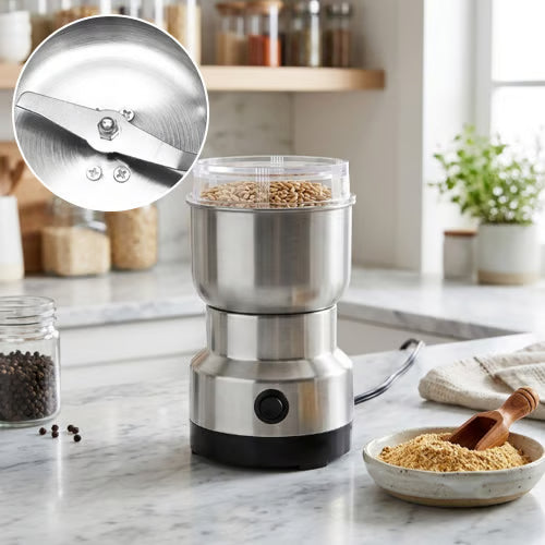🌿 High-Speed Stainless Steel Electric Grain & Spice Grinder ☕