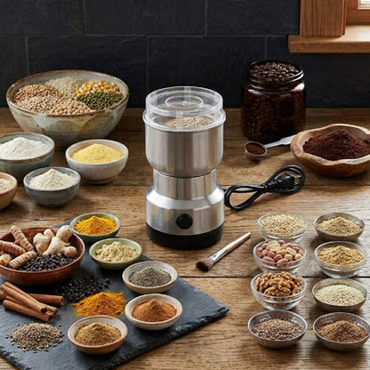 🌿 High-Speed Stainless Steel Electric Grain & Spice Grinder ☕