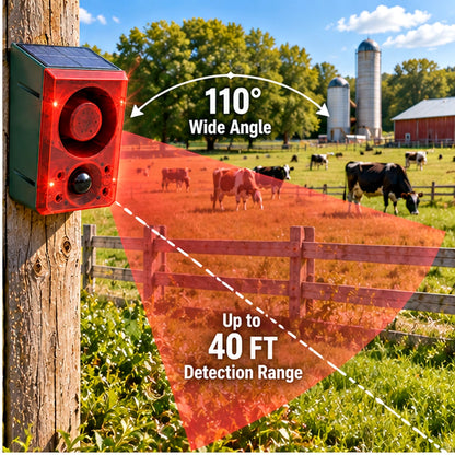 ☀️ Solar Motion Sensor Security Alarm – Wireless Outdoor Protection🚨